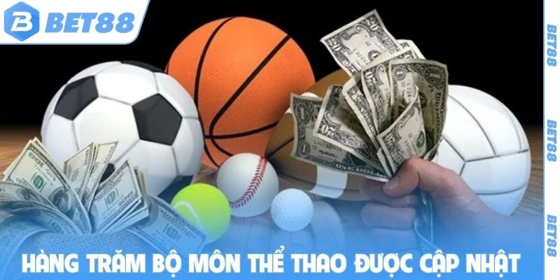 Hàng trăm bộ môn thể thao được cập nhật liên tục