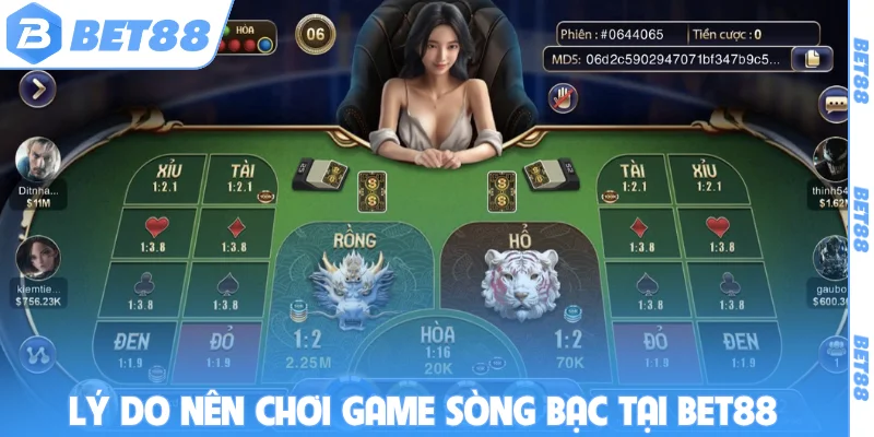 Lý do nên chơi game sòng bạc tại BET88