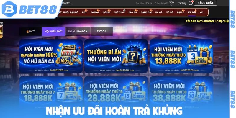 Nhận ưu đãi hoàn trả khủng
