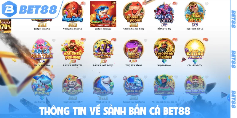 Thông tin về sảnh bắn cá BET88