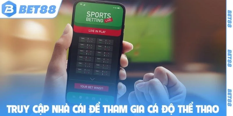 Truy cập nhà cái để tham gia cá độ thể thao