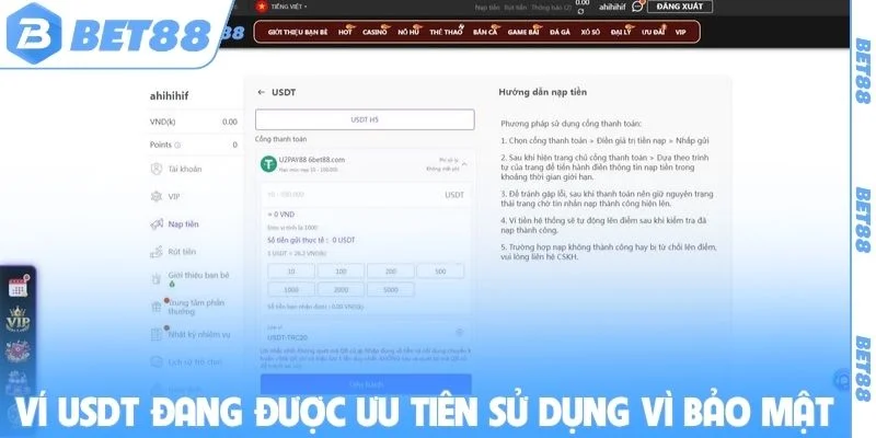 Ví USDT đang được ưu tiên sử dụng vì bảo mật cao